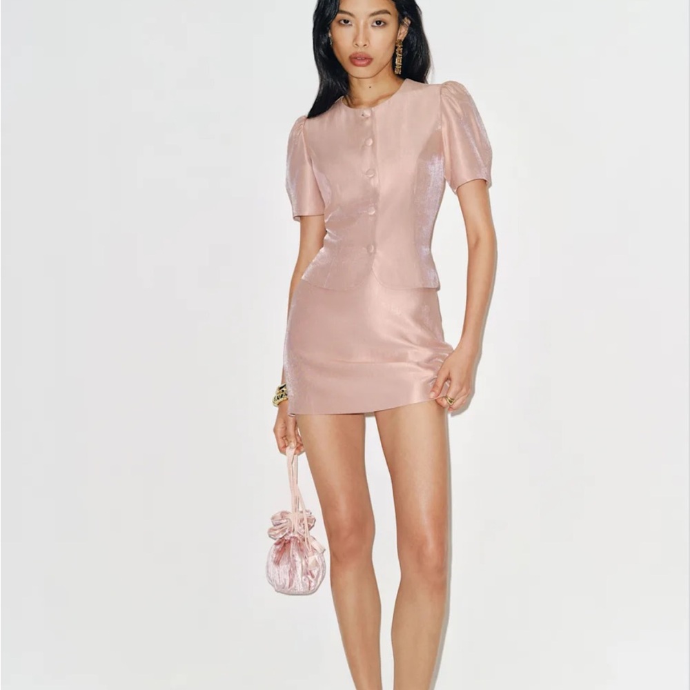 Reformation Mika Two Piece in Bubblegum